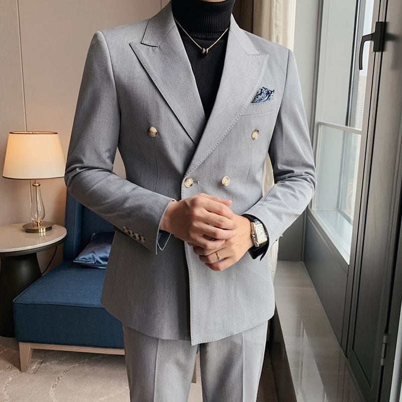 メンズダブルスーツ ビジネススーツ 4color SU0028 | R-Base