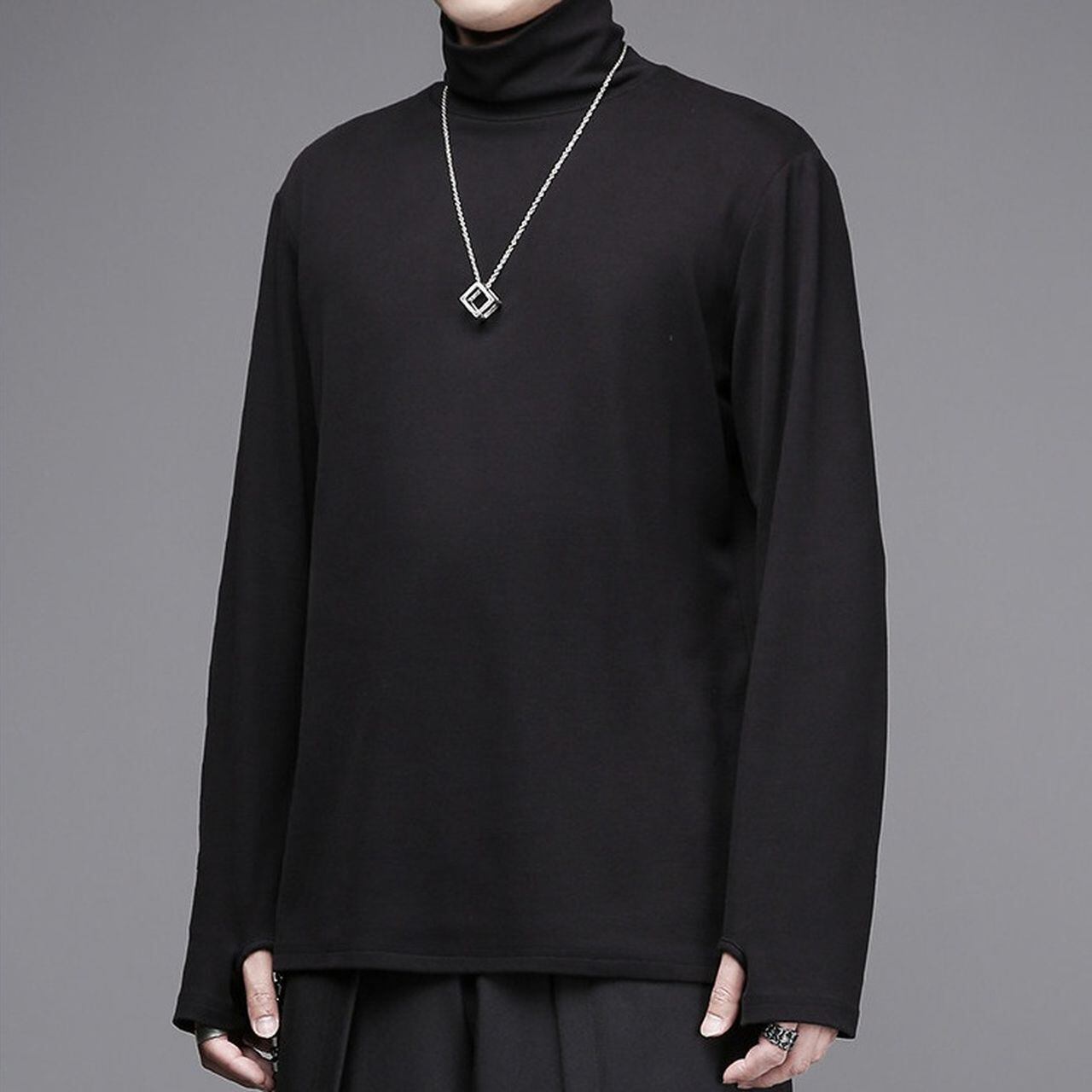 High-neck long-sleeve T-shirt(MT1691)