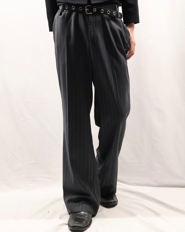 pinstripe straight slacks