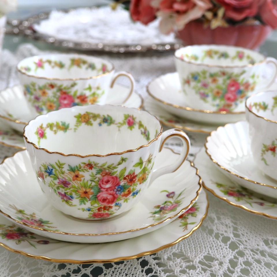 ROYAL ALBERT ミントン カップ&ソーサー4客セット｜グラス/カップ