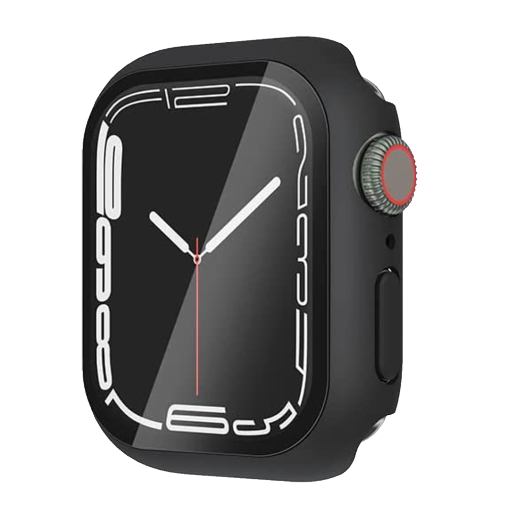 CaseStudi】 Apple Watch ケース 45mm  44mm SE  Series 対応 全面保護  カバー 画面保護 液晶保護 ガラス 一体型 薄型 スリム ハード カバー アップルウォッチ7 アップルウォッチSE