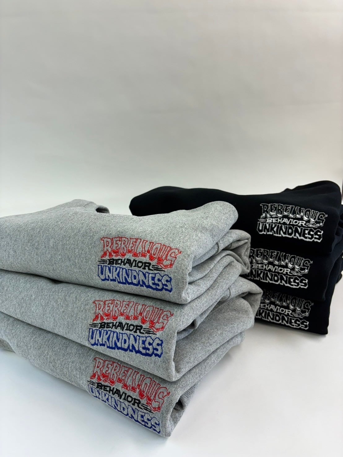 ☆REBELLIOUS BEHAVIOR☆ コラボ スエット 【ミックスグレー
