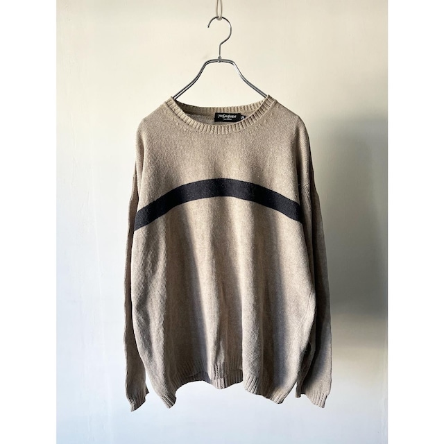 -YSL- line design cotton knit