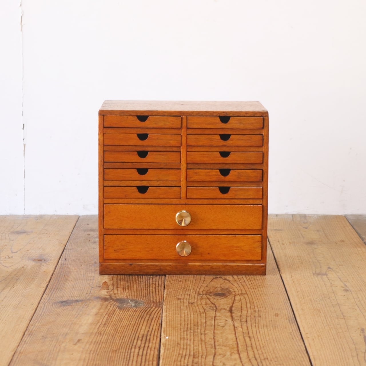 レトロ 卓上 小引き出し 抽斗 12杯 収納 小物入れ 書類ケース B5 木製