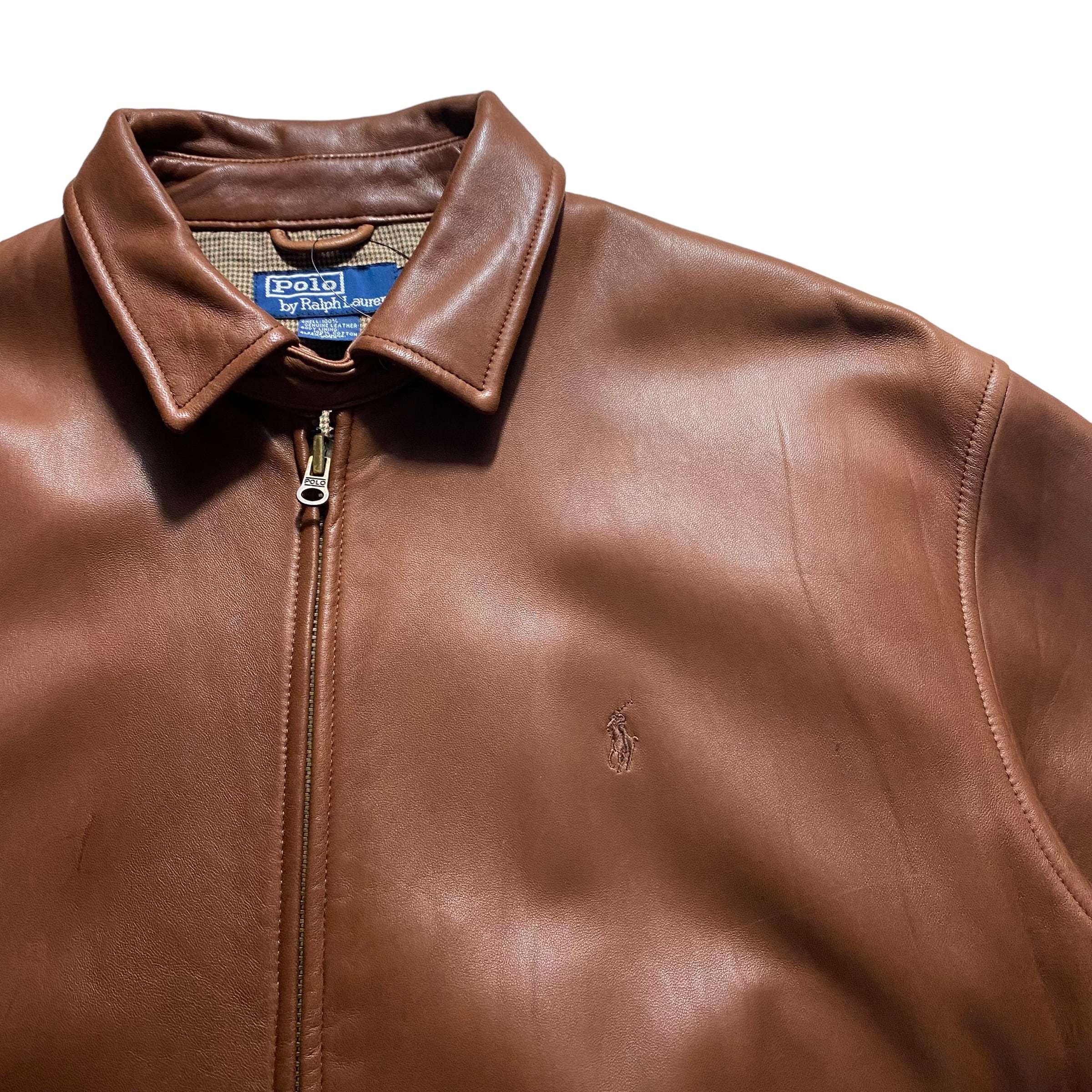 vintage POLO by RALPH LAUREN leather drizzler jacket | NOIR ONLINE