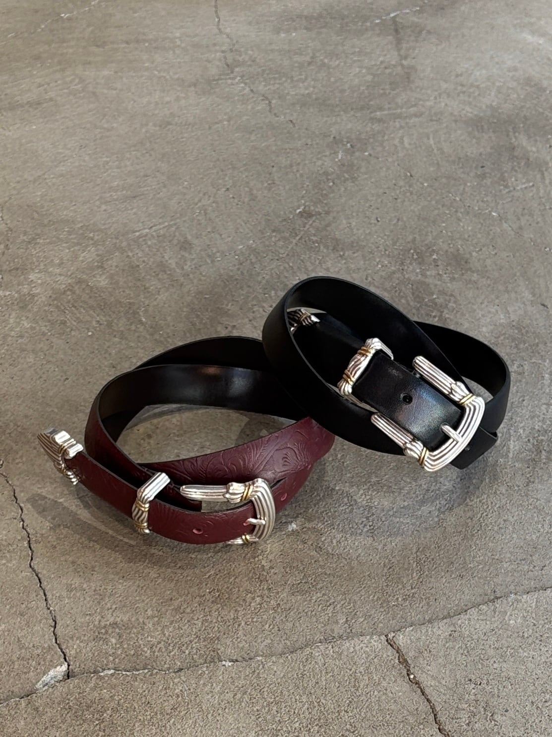 26SS】Mame Kurogouchi マメ クロゴウチ / Floral Motif Silk Belt