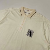 SOZI ソジ 刺繍入り 半袖 ポロシャツ サイズ L /ライカ/日本製/アイボリー系/GREENCLUBS グリーンクラブ