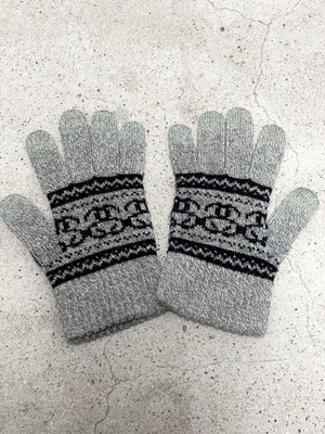 00～10s STUSSY/SS Link Logo Groves/SSリンクロゴデザイン手袋/グロ－ブ/日本製/グレ－/ネイビ－/ステューシー