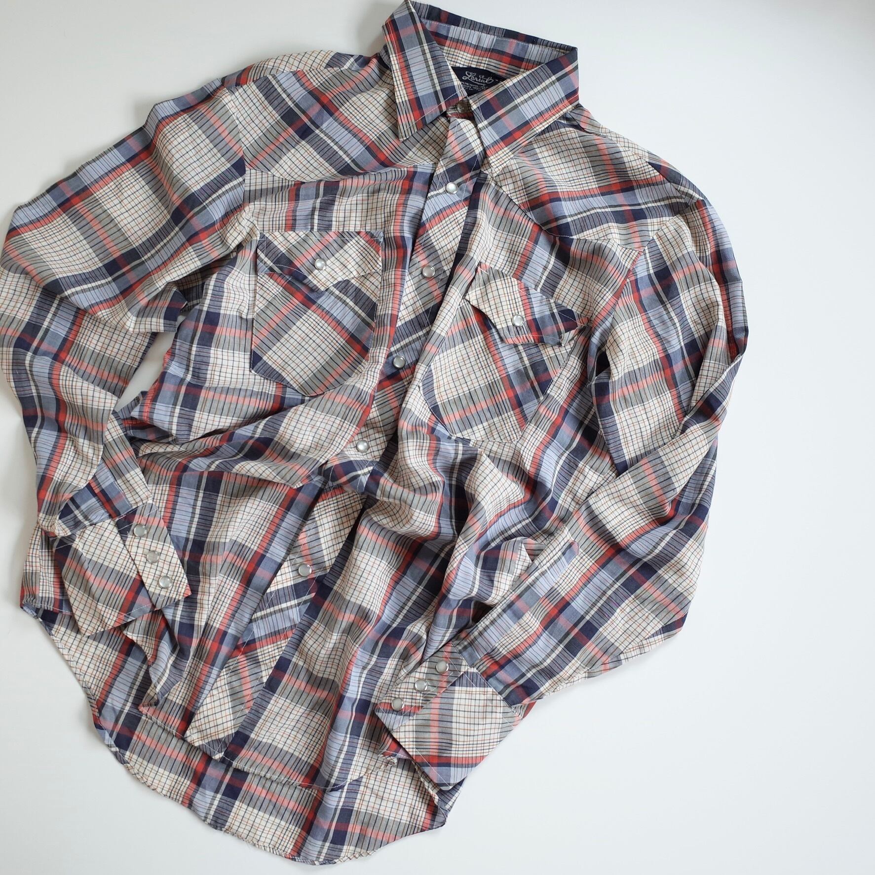 80s checked western shirt