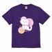 ドットねこちゃんコットンTシャツ パープル