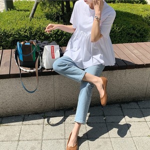 プリーツヘム　フェアリーフレアTシャツ 2col N TS060