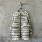 Grey Fair Isle knit cardigan