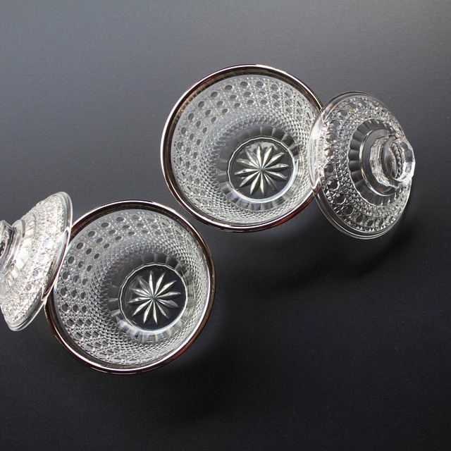 籠目渕プラチナ　3.5寸小蓋物