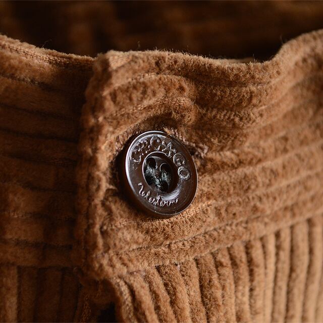 ヨーロッパ古着 70s 80s イタリア製 太畝コーデュロイ タックパンツ