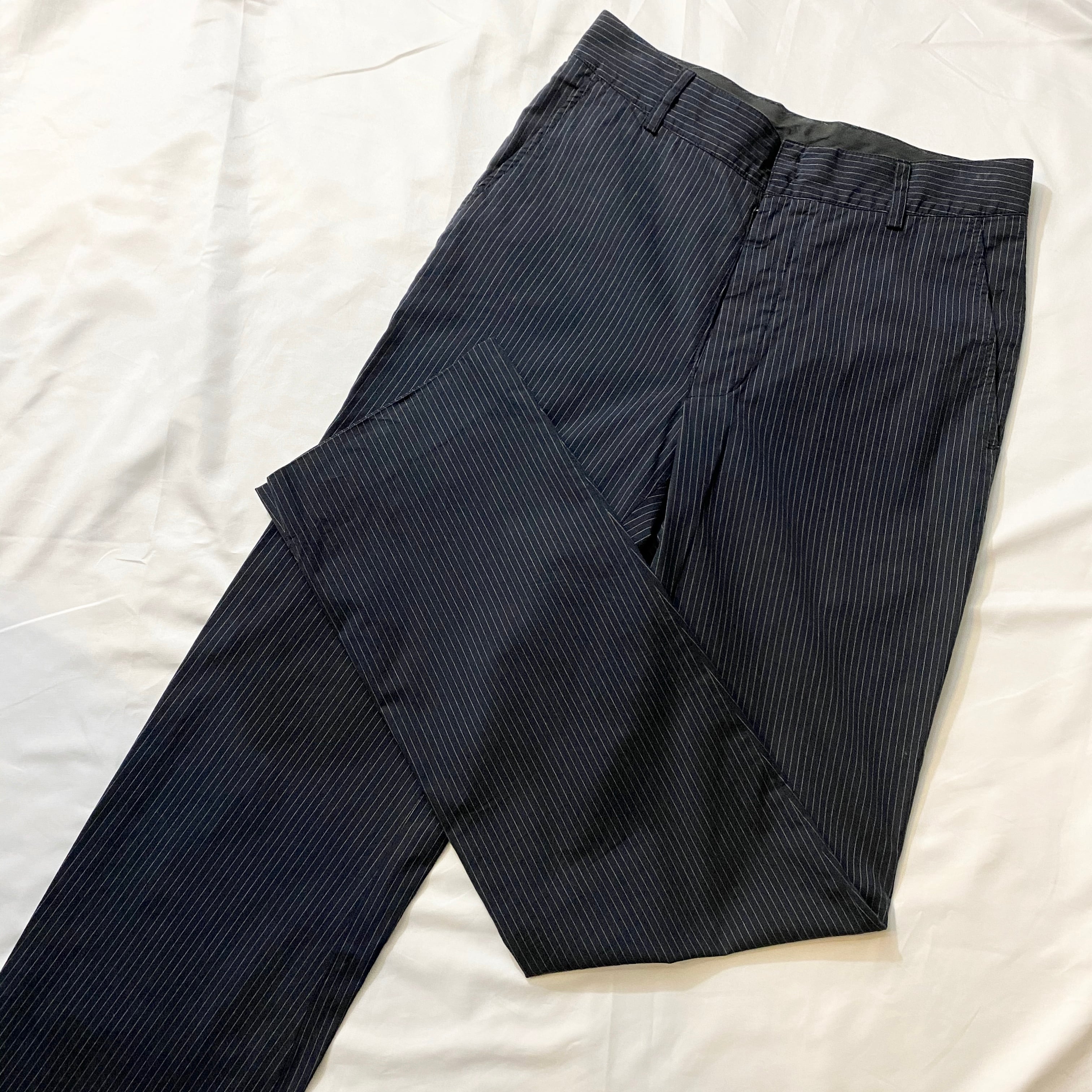 舞香2002ss Maison Margiela slacks pants 2002's MAISON MARTIN MARGIELA 10 stripe pattern slacks pants
