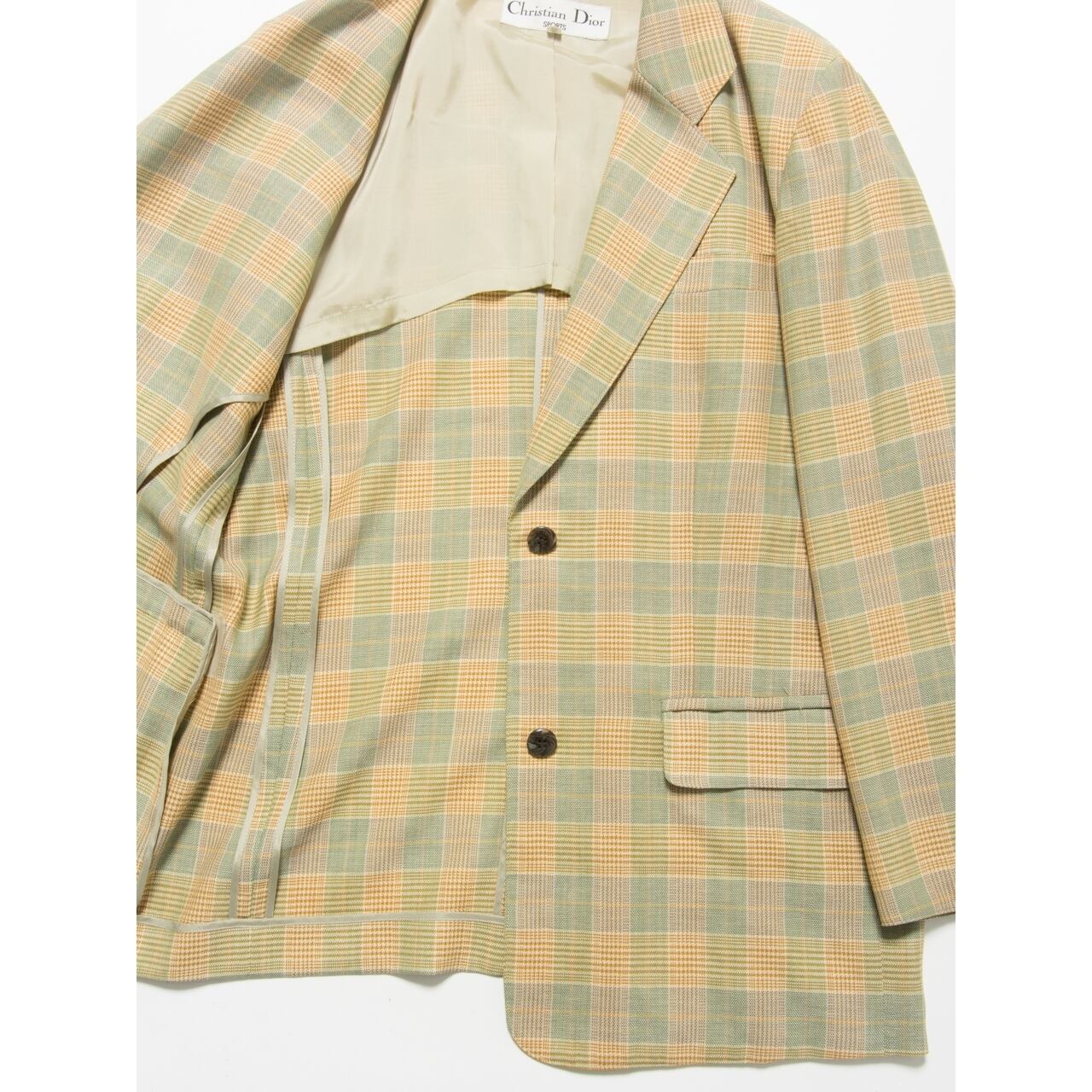 Christian Dior SPORTS】Wool-silk check pattern tailored jacket ...