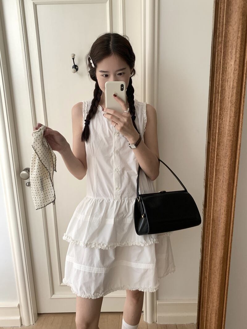 2025年INS 春夏 INS 新作 おしゃれ chic 韓国ファッション ワンピース