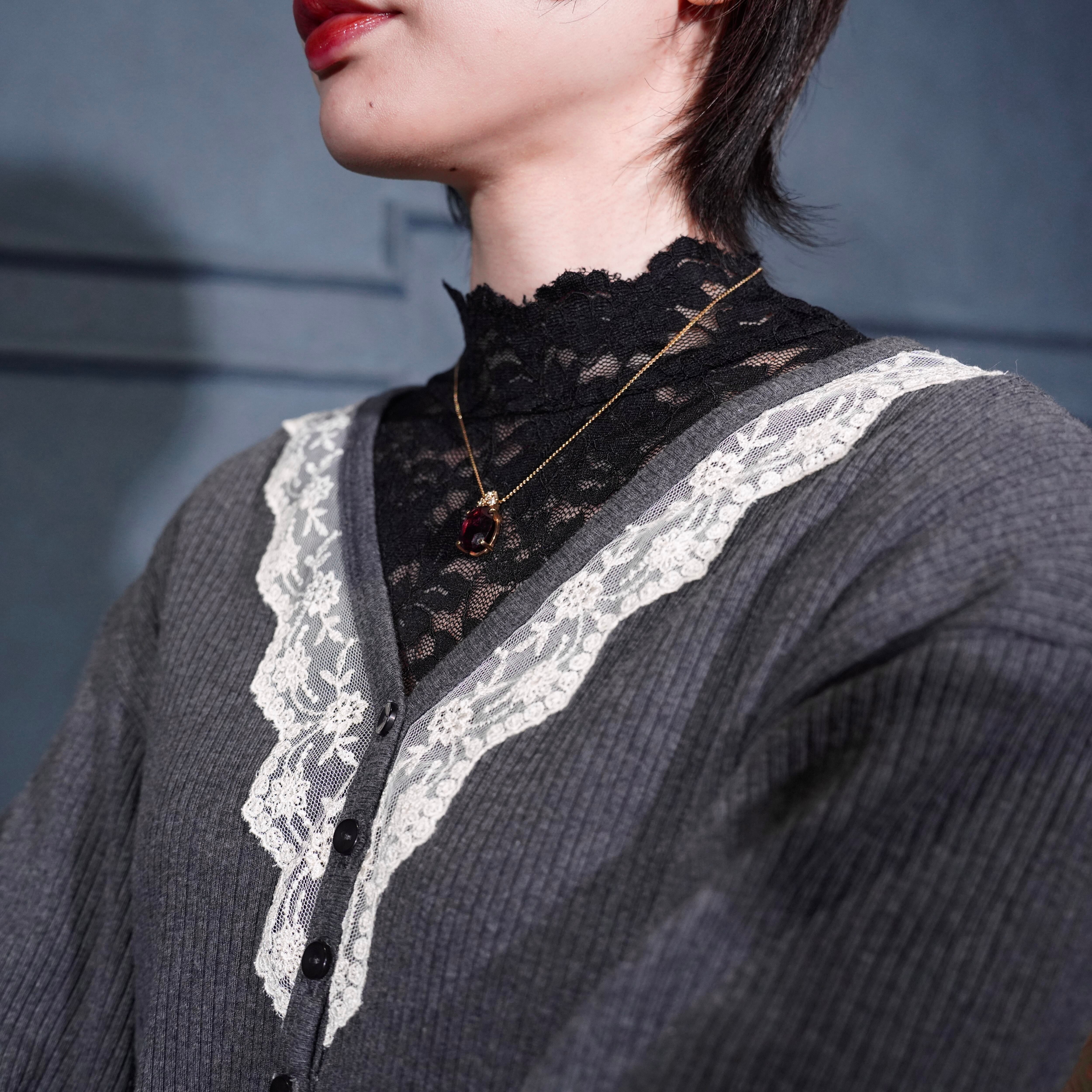 Christian Dior COLOR STONE DESIGN CHAIN NECKLACE/クリスチャン