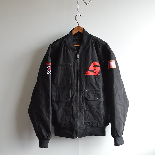 80s90s Snap-on スナップオン ウールスタジャン 黒 工具