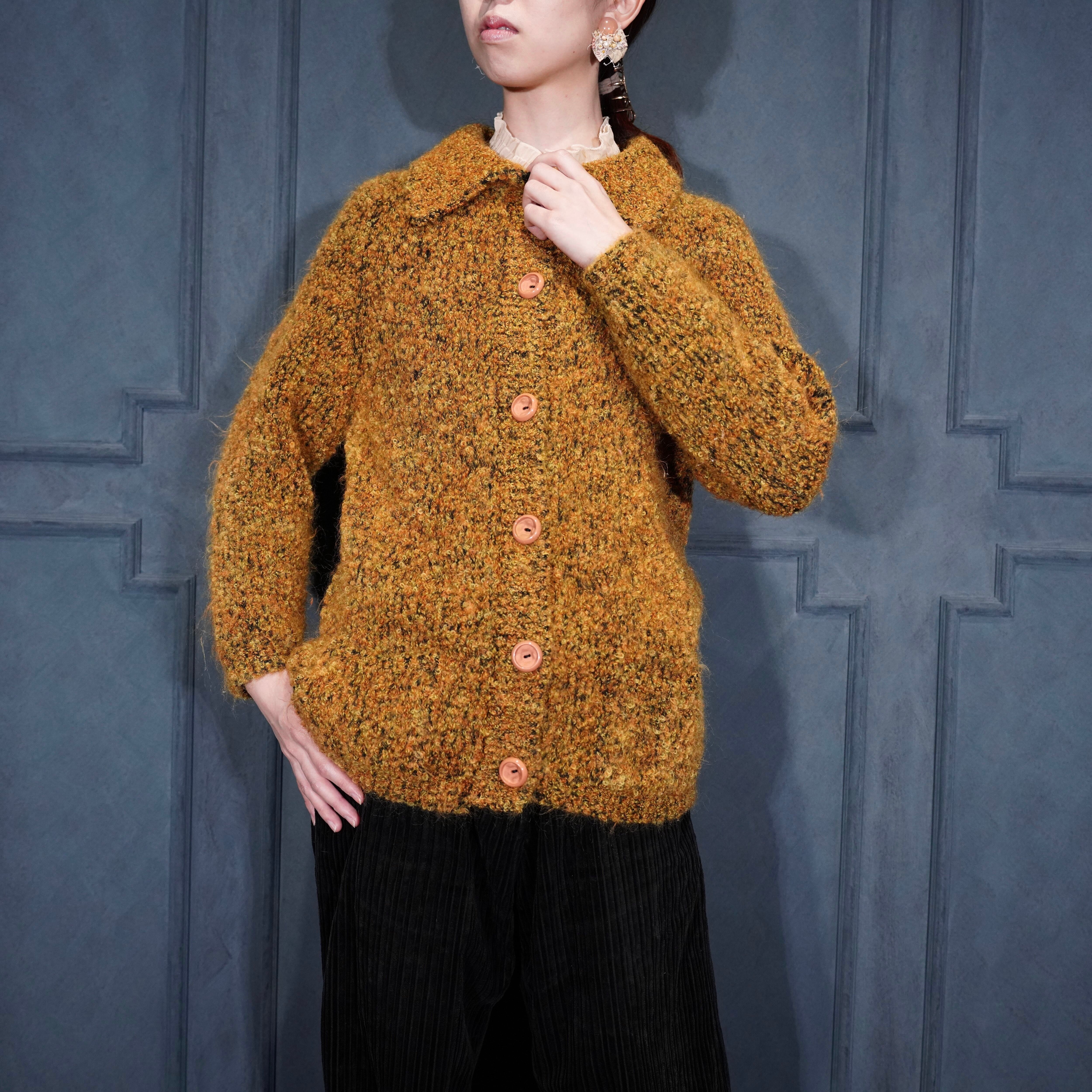 ❸ビンテージ 70s アイルランド 襟付 カーディガン ザックリ ニット 美品 カーディガン | Titti Vintage