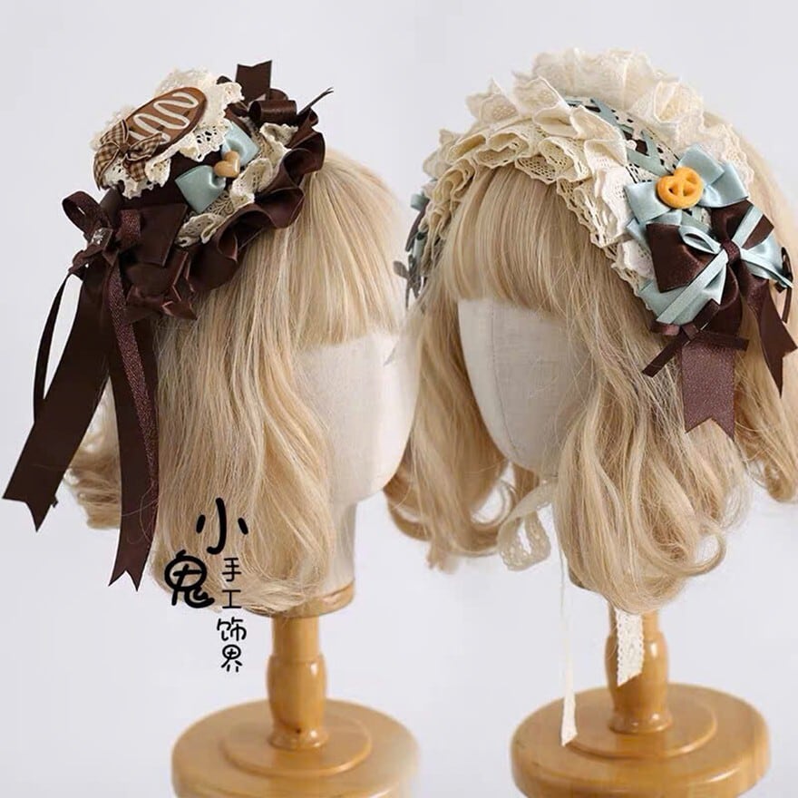 ヘアアクセサリー チョコミント ヘアバンド クマちゃん ビスケット