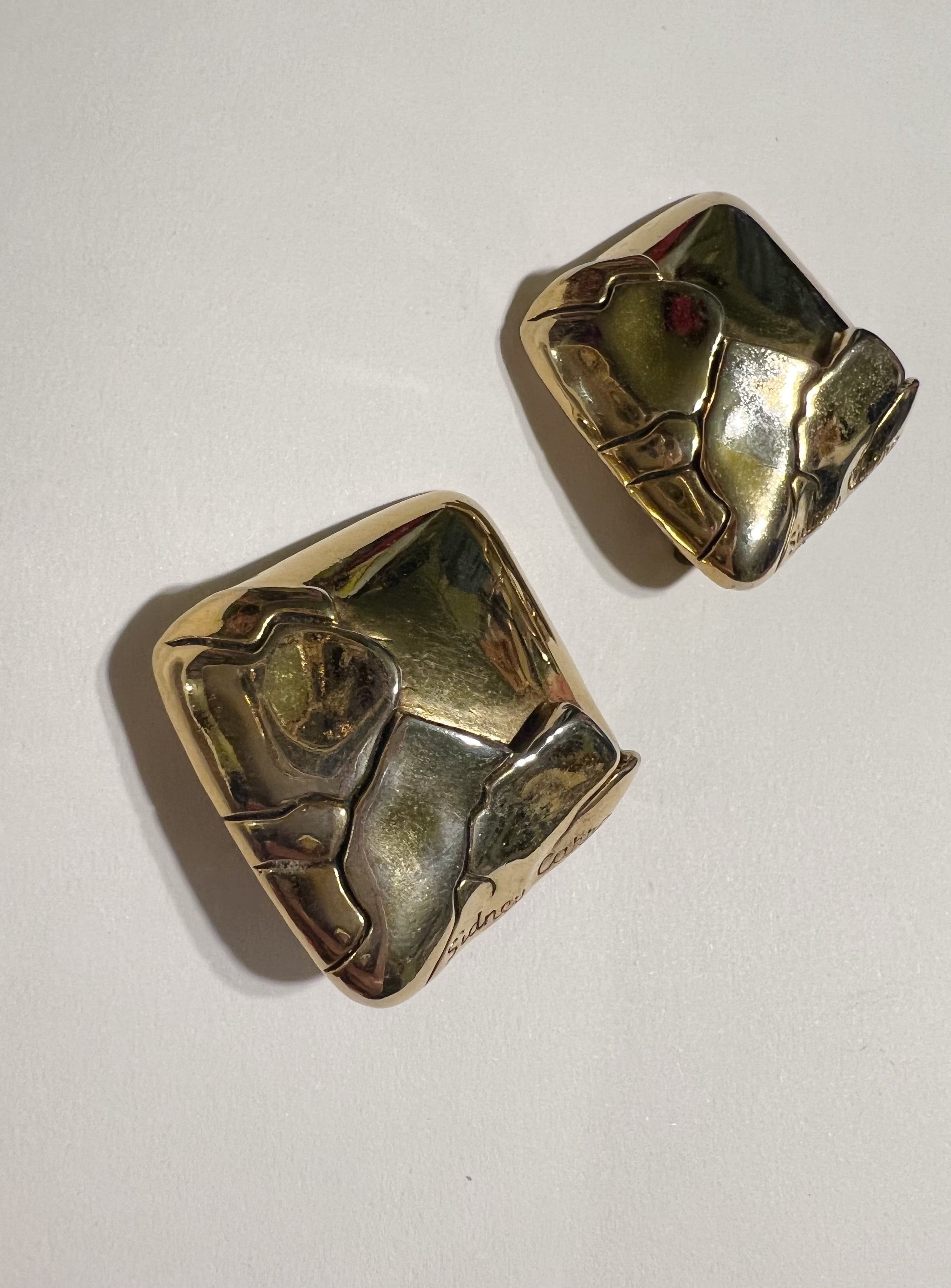 80s designer's gold earrings ( ヴィンテージ デザイナーズ ゴールド イヤリング )