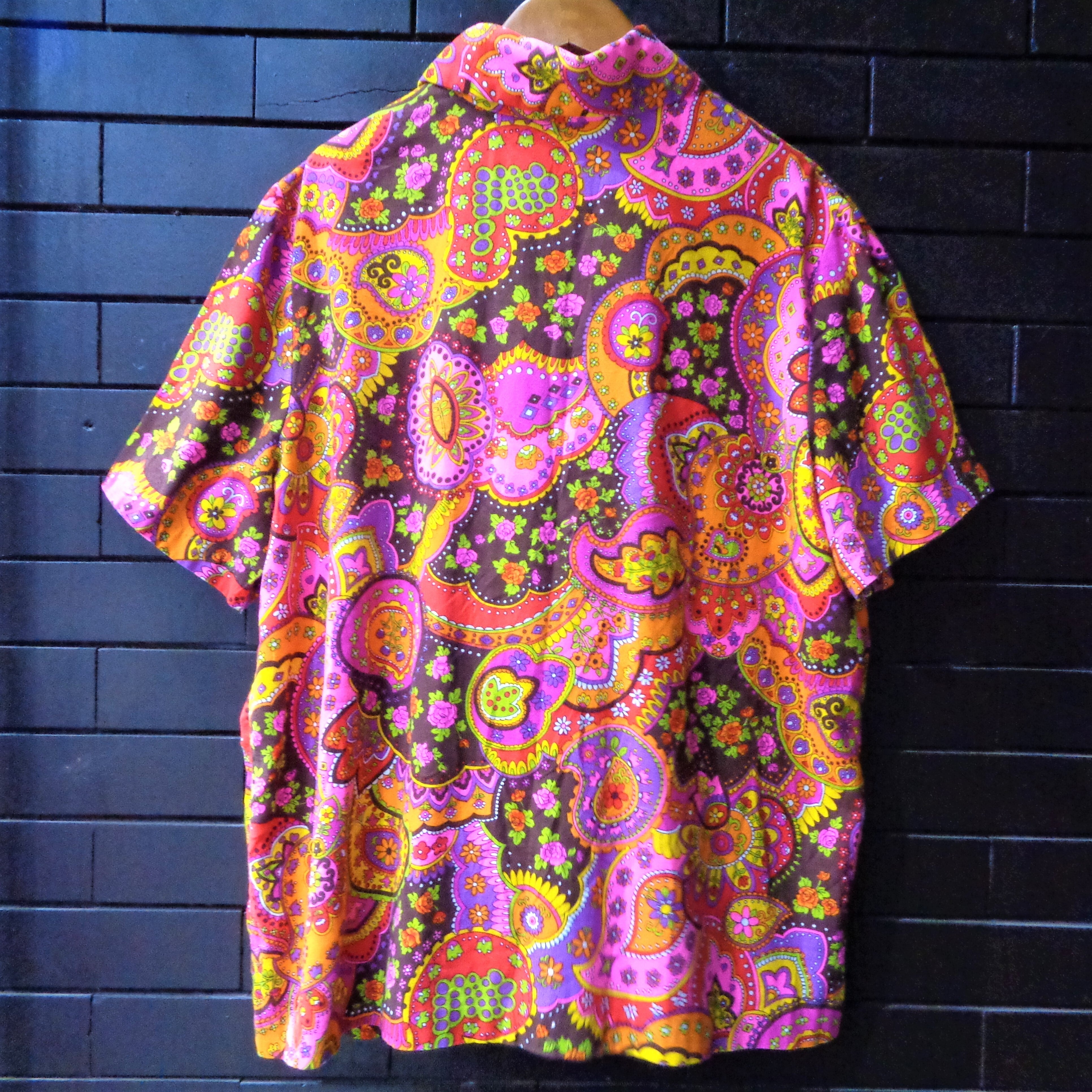 70's Psychedelic pattern short sleeve shirts 70年代サイケデリック