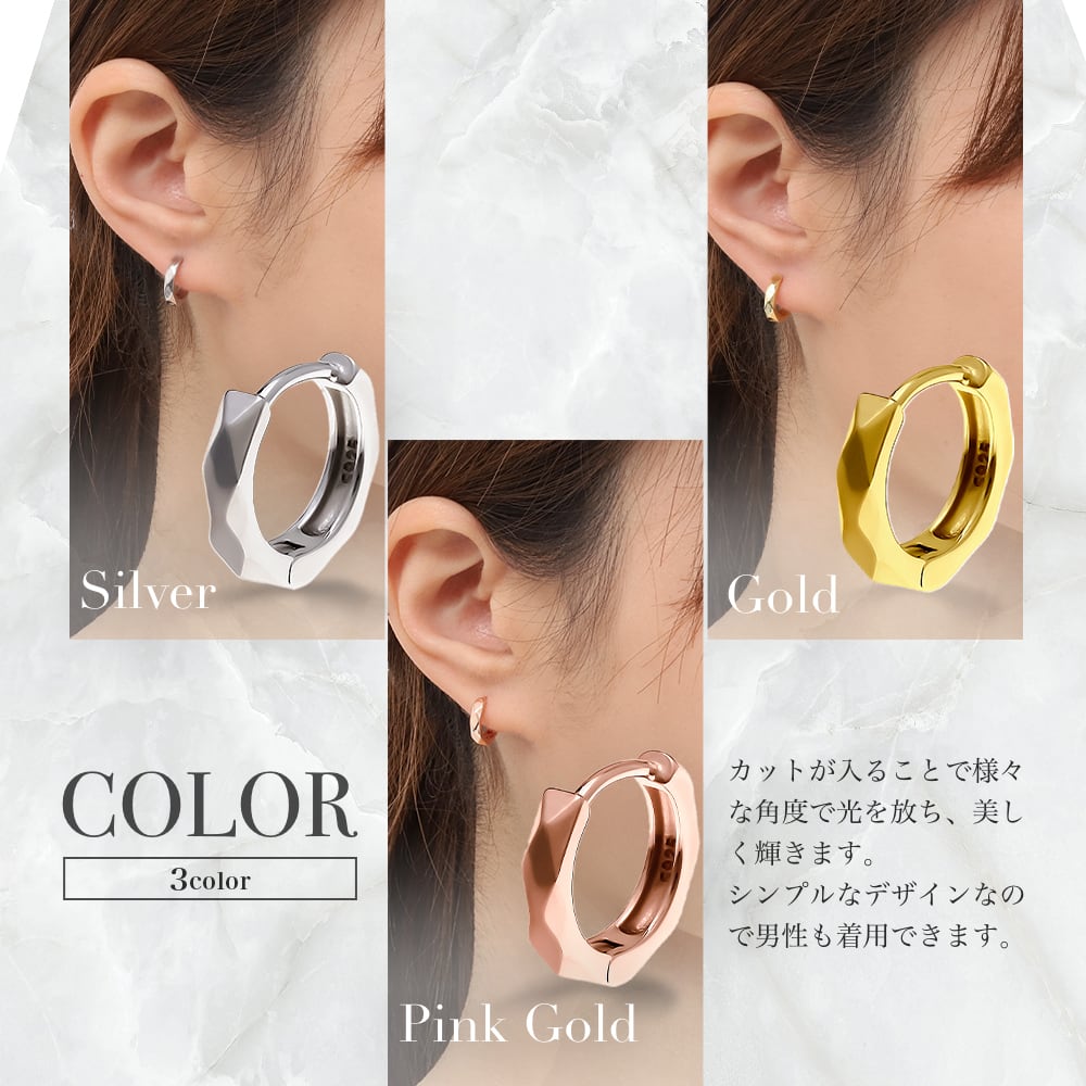 【新品未使用】18K デザインピアス シルバー×ゴールドyullum_acce