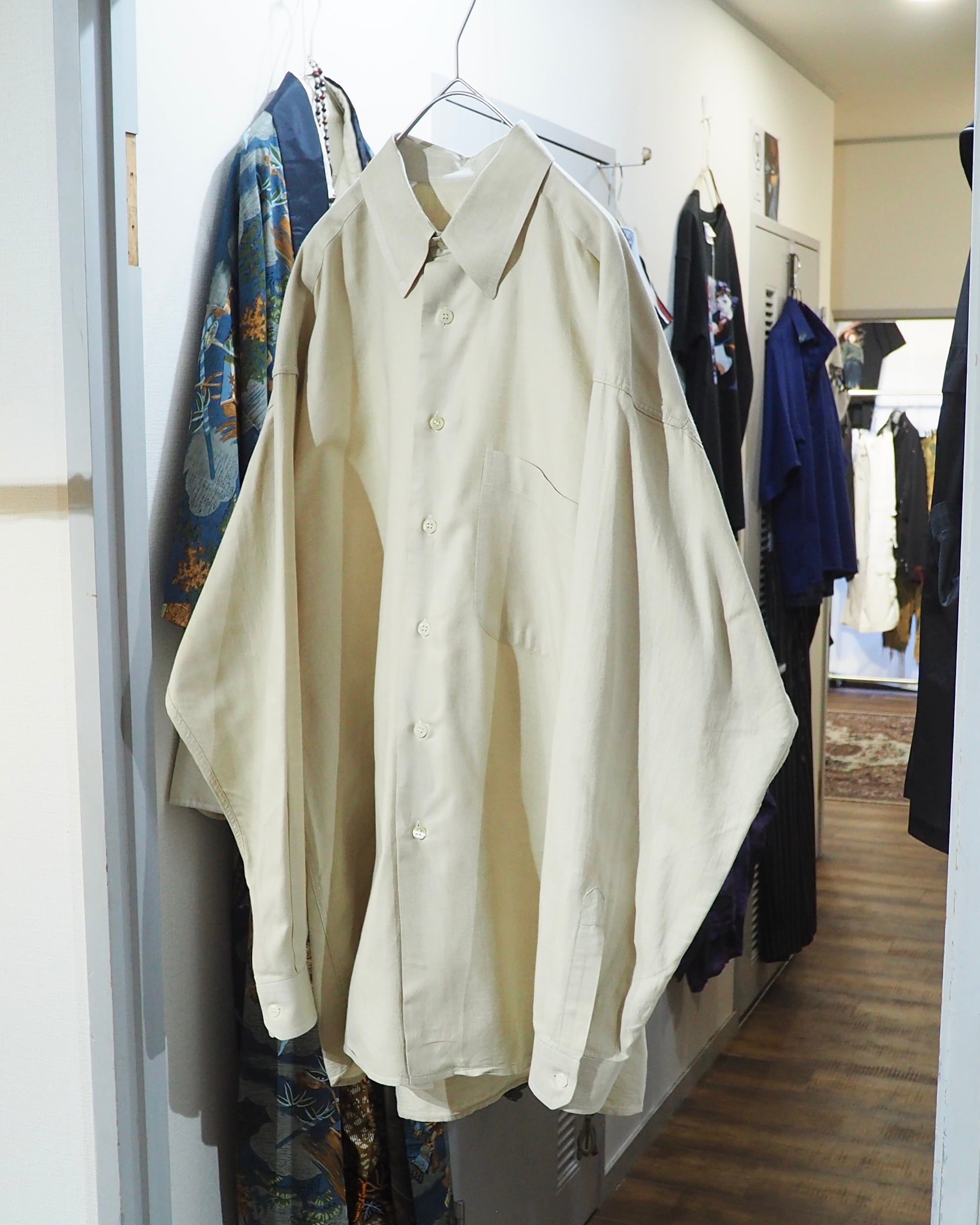 " Ermenegildo Zegna " Soft Ecru White Color vintage loose shirt