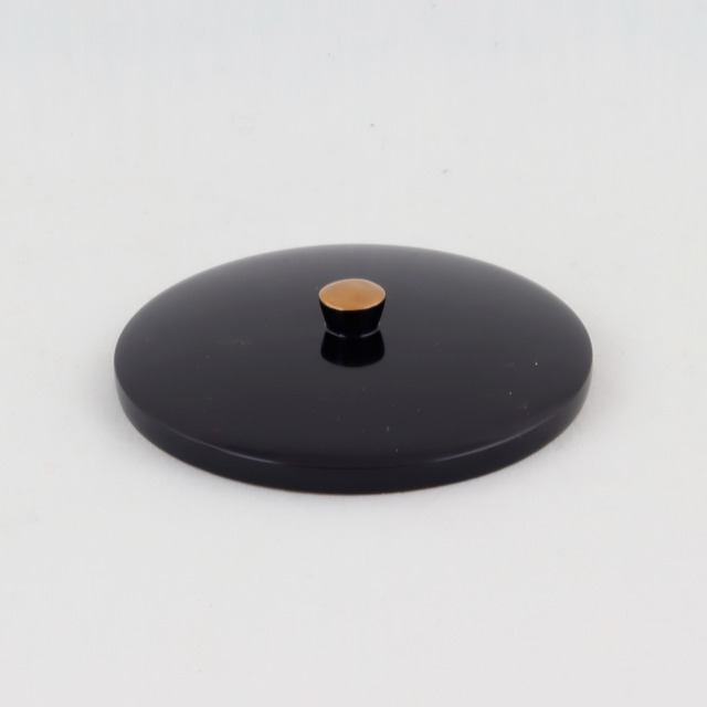 140  輪島塗　献高茶台・天目台／総黒塗／金縁蒔絵