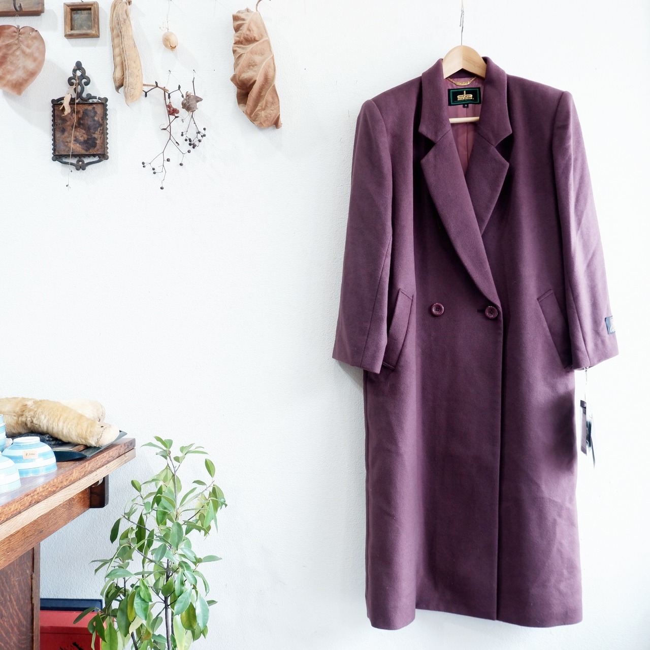 レディース9号 BRINDILLE 未使用品 カシミヤ100% ダブルブレスト 