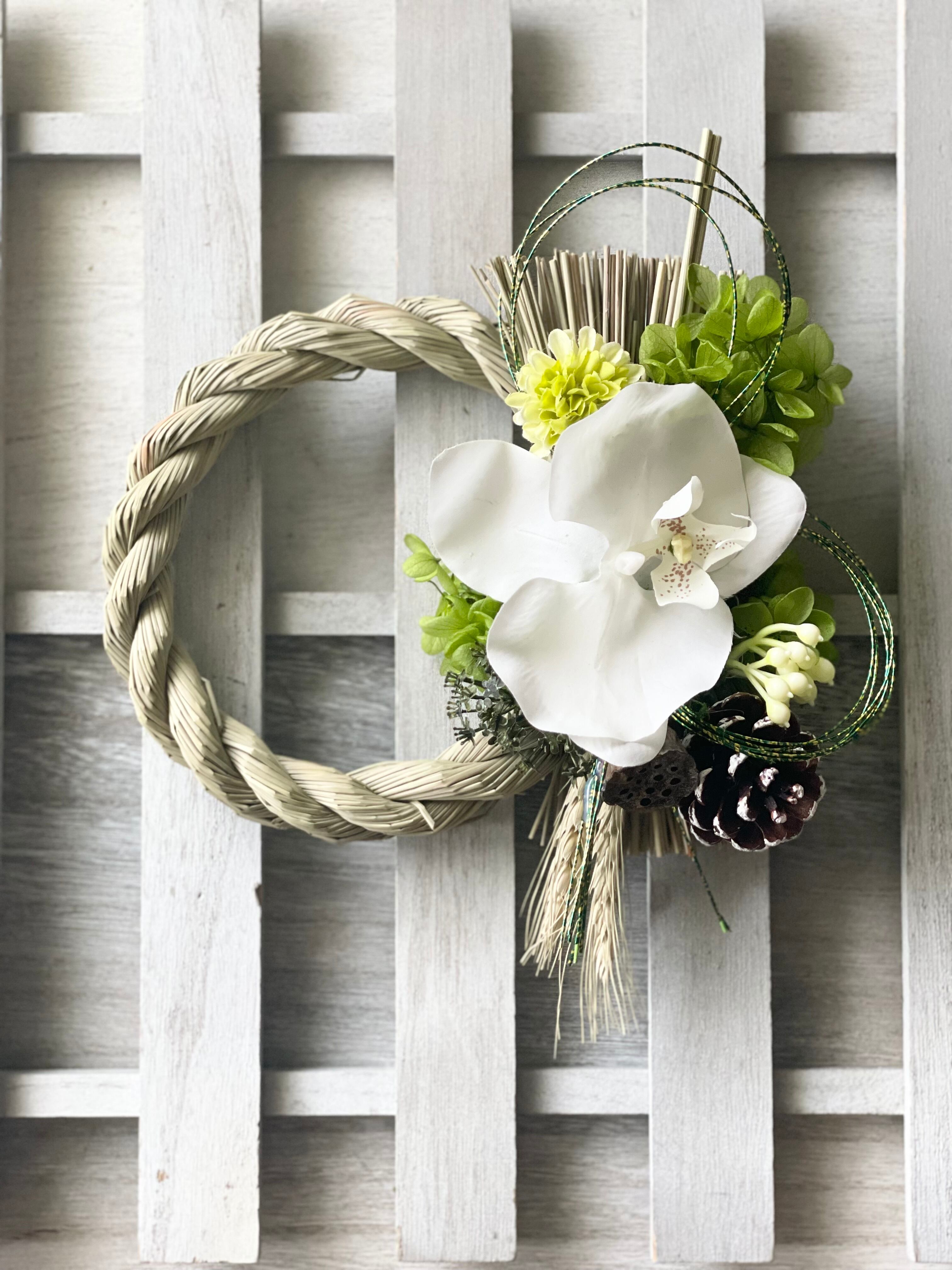 ❁2025年 お正月飾り❁ しめ縄 しめ縄飾り 藁 マム 八の字 【公式通販】