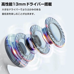 ワイヤレスイヤホン Bluetooth5.3 Hi-Fiステレオ ENCノイズキャンセリング AAC対応 IPX7防水 通話 マイク内蔵 左右分離型