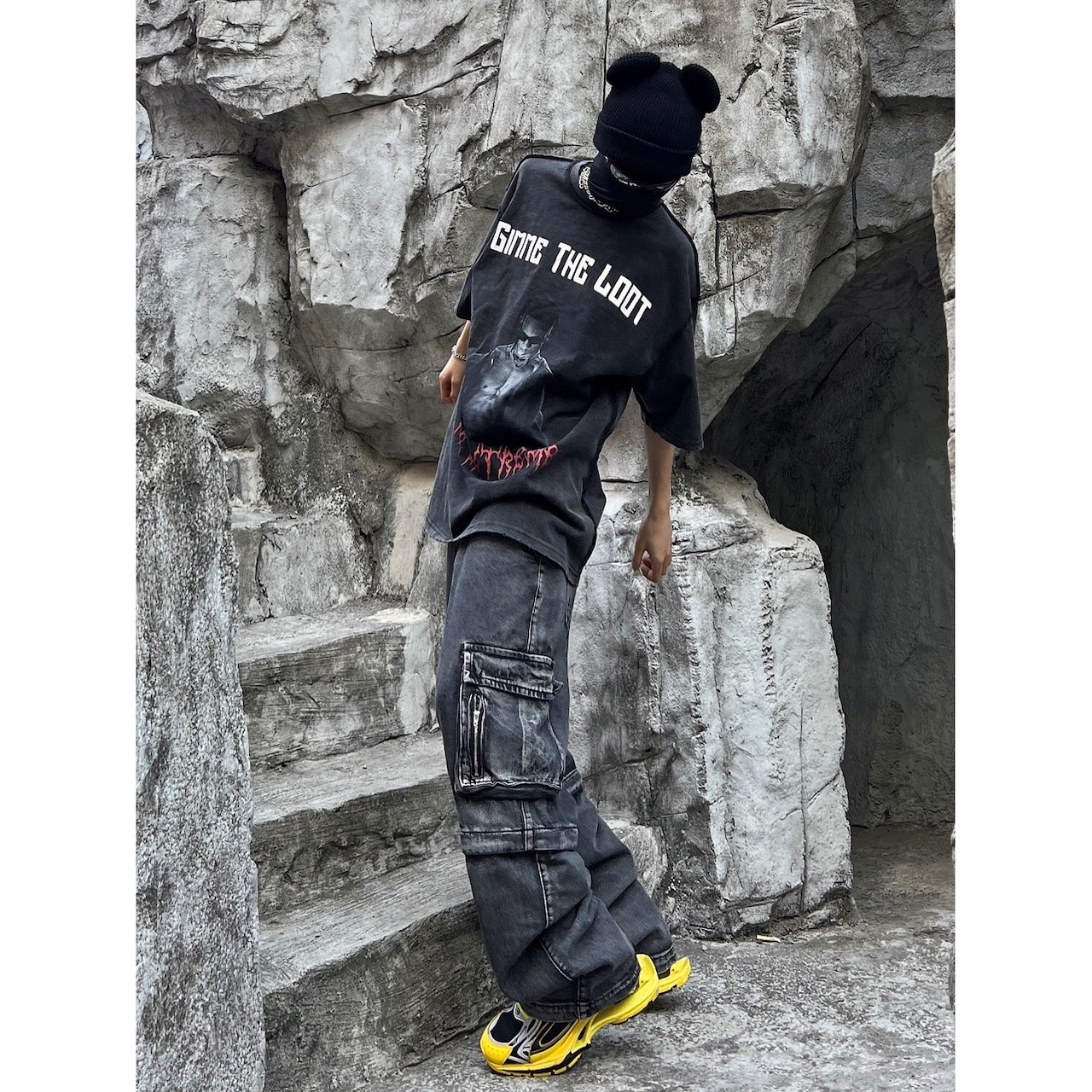 ストリート 取り外し可能 ジップ デニムパンツ P269