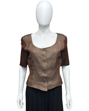 SS1990 PRADA ORGANZA LAYERED TOP