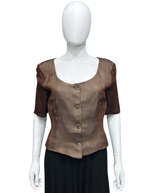 SS1990 PRADA ORGANZA LAYERED TOP