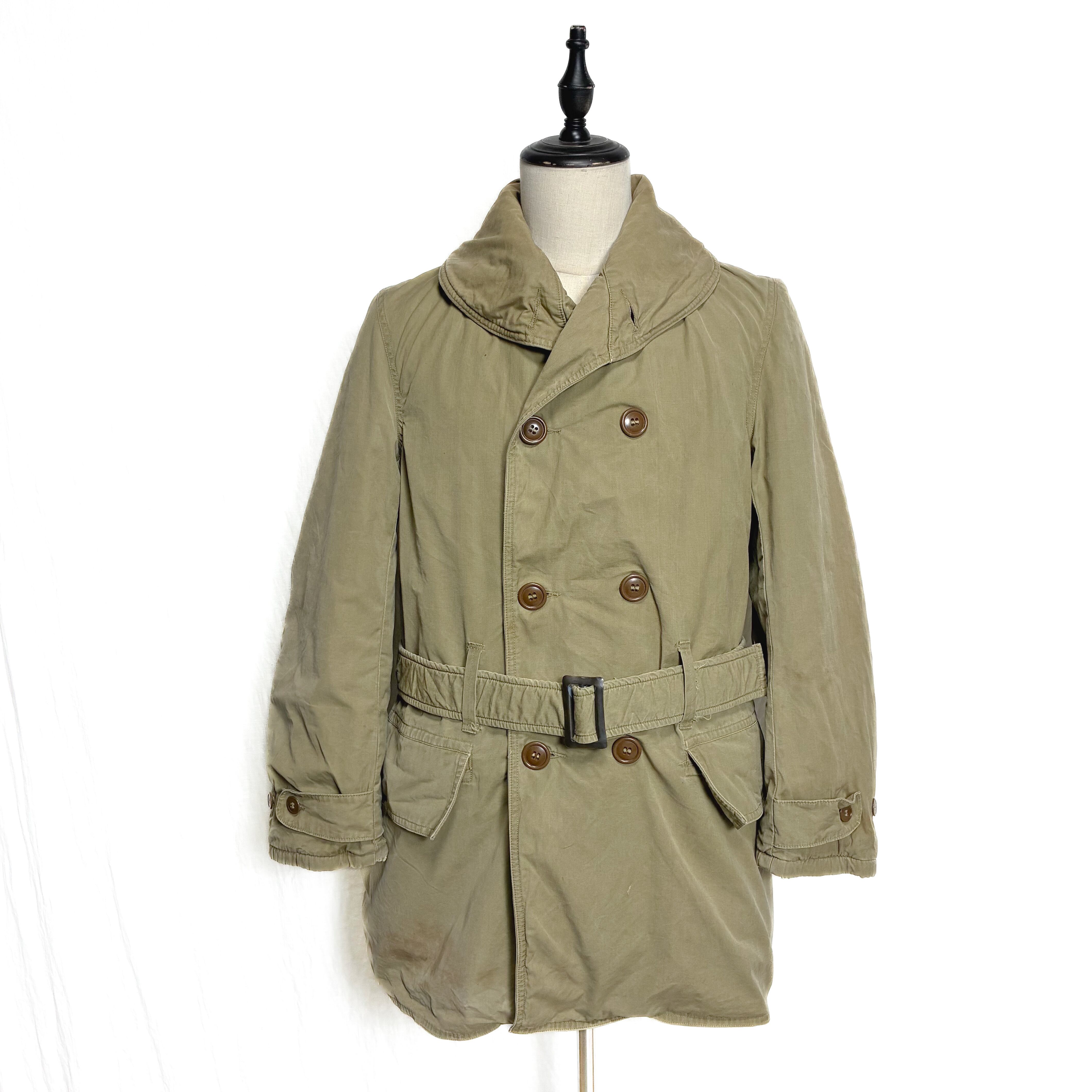 貴重 40s スウェーデン軍 ムートンボア レザー ロングコート 1940年代