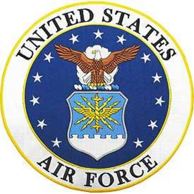 【ミリタリー】合衆国空軍　U.S.Air Force シンボル【アイロンワッペン】