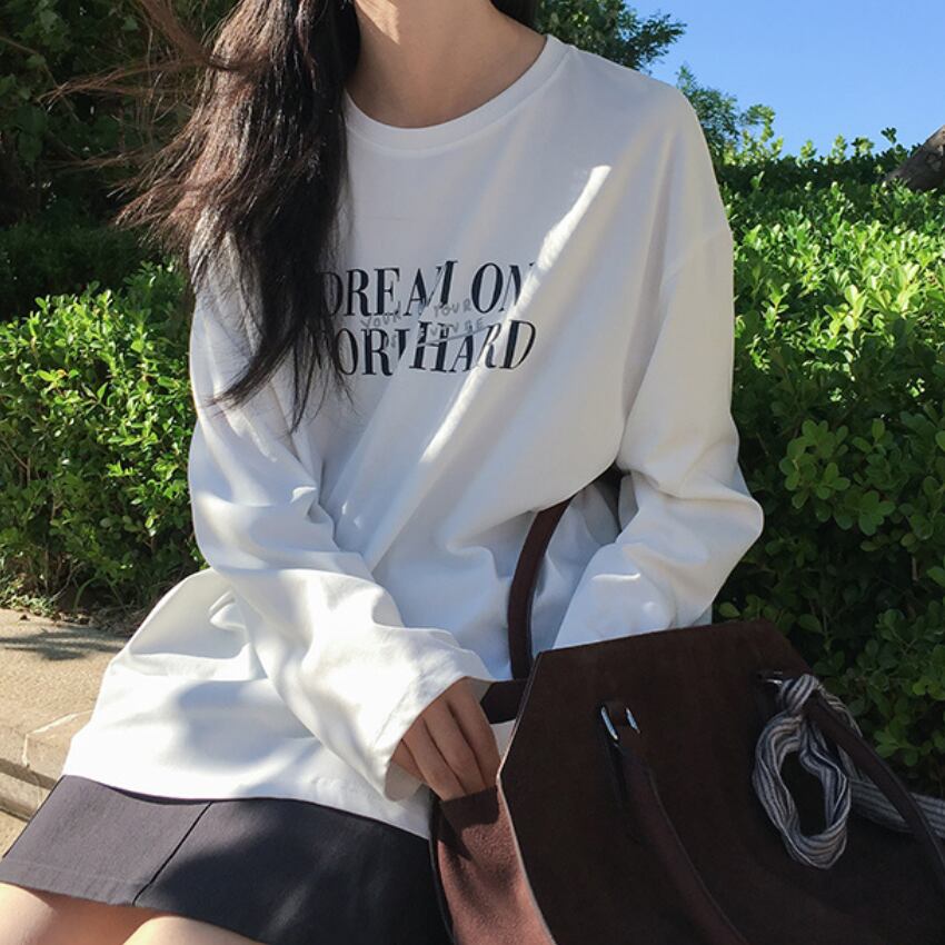 long sleeve logo t-shirt　J00176