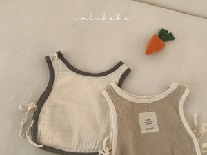 【valu bebe】コットンガーゼナチュラルビブ アイボリー FREE 240534