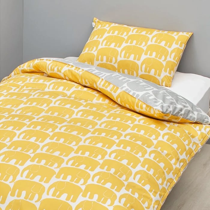 西川 フィンレイソン エレファンティ ピローケース 65×45cm 綿100％ 枕