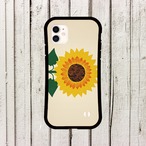 iPhoneケース ひまわり 北欧レトロポップ｜ミッドセンチュリー風花柄 NOR070