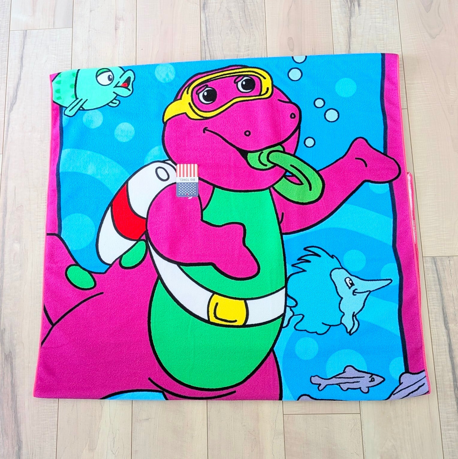 ♧【 Barney & Friends( バーニー&フレンズ ) 】 BIG TOWEL / ビーチタオル / バスタオル 〚アメリカン雑貨 アメトイ〛