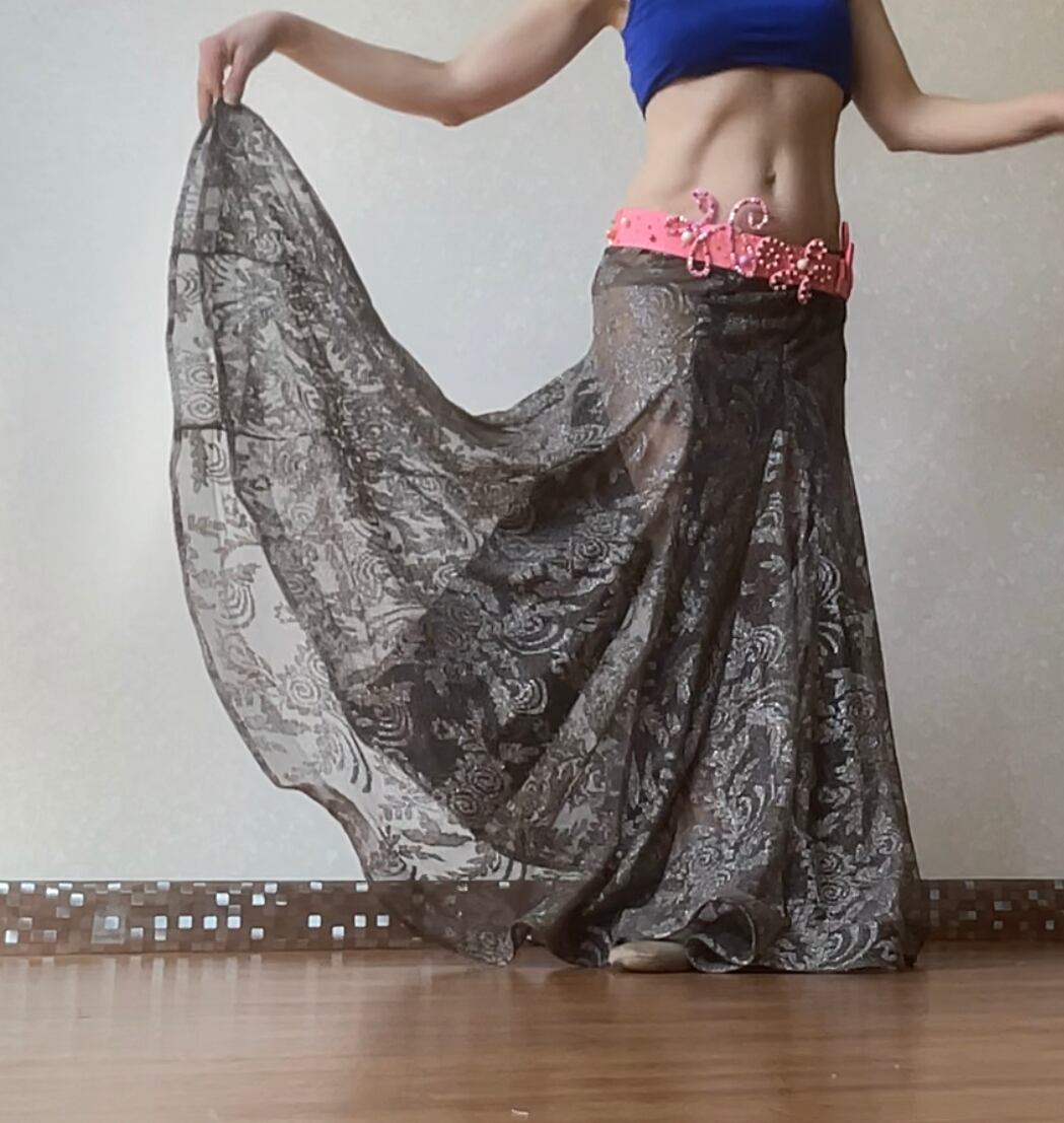 ベリーダンス衣装　スパンコール POLINA POLINA ベリーダンス衣装 スパンコール ブルー ベリーダンス衣装