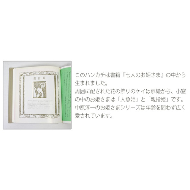 【訳あり品 / 30%OFF】中原淳一 ハンカチ・お姫さま (ブルー)