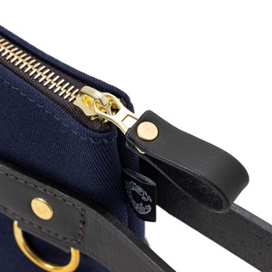 ZIPPED POUCH 3rd / DALBY CANVAS  NAVY