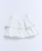 ティアードふり×２ミニ×２すかーと(ホワイト)