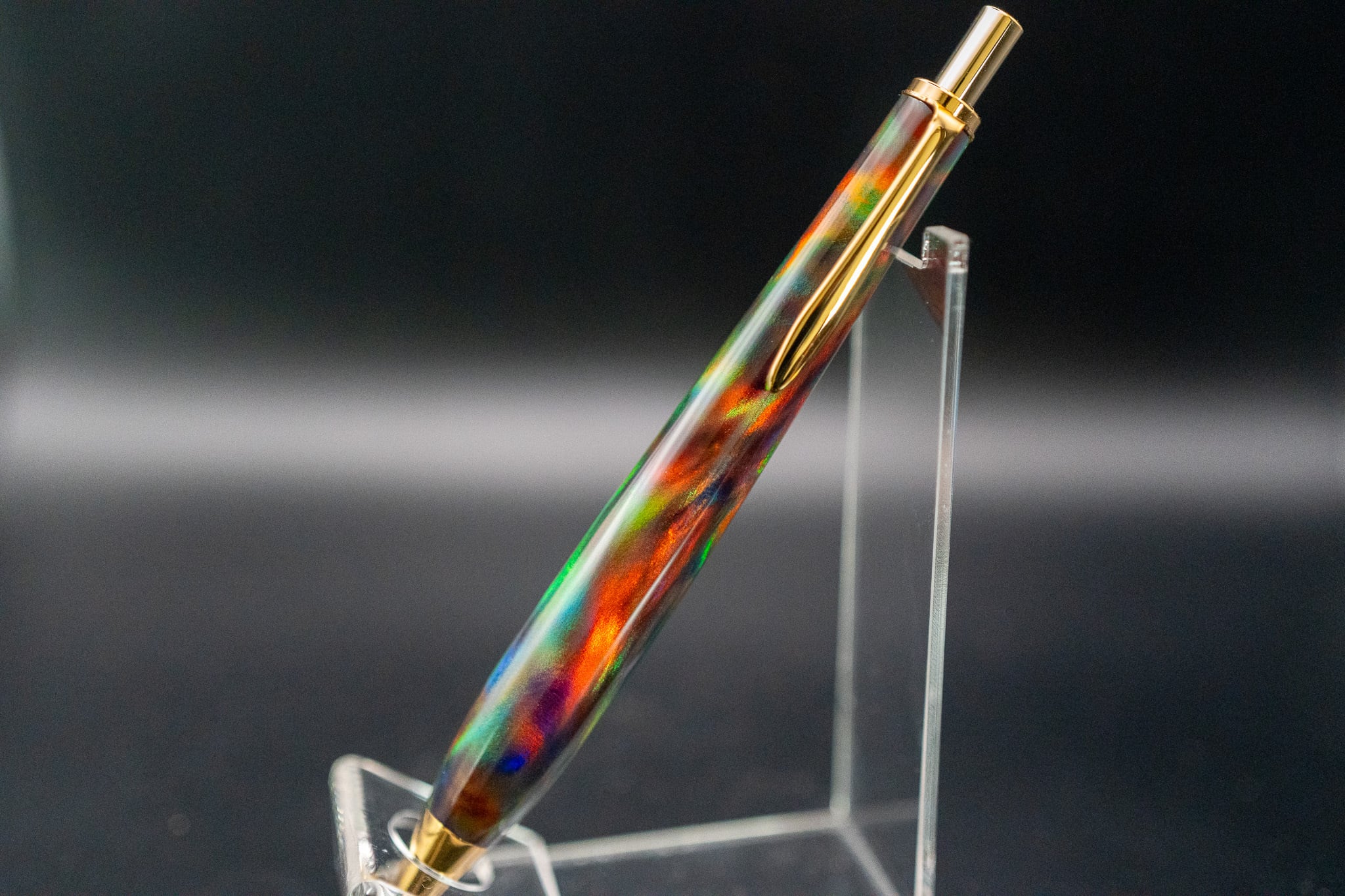 科学技術と芸術の宝石】ハイブリッドオパール gold MP | 木軸ペン工房