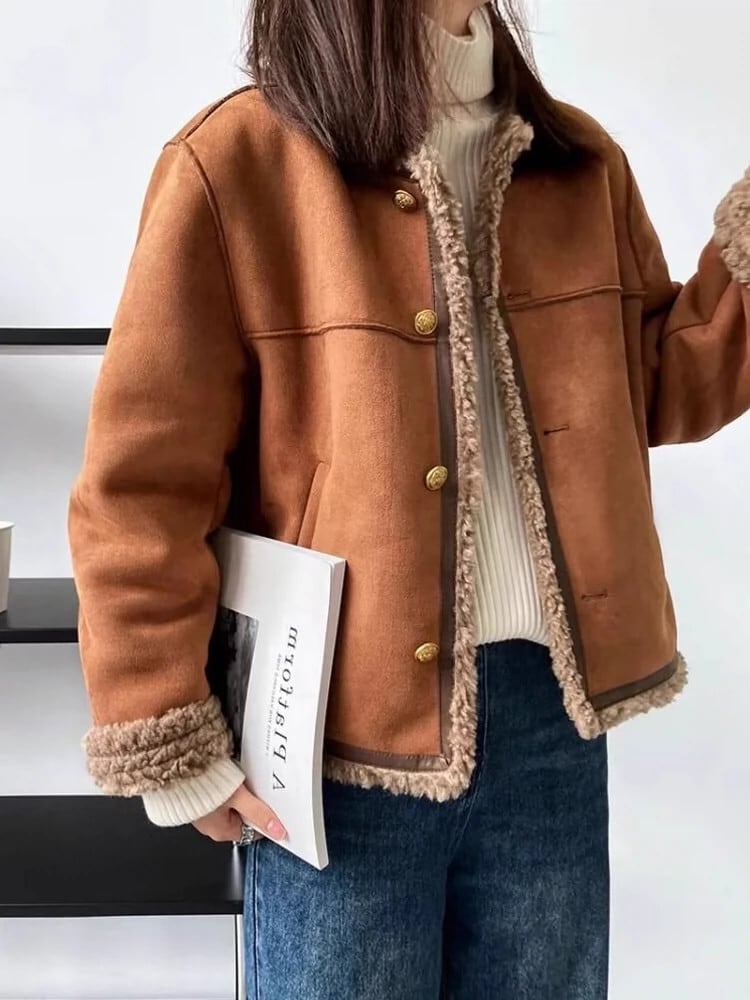 ロエン Roen スカル 刺繍 装飾 鹿革 レザー 切り替え ジャケット