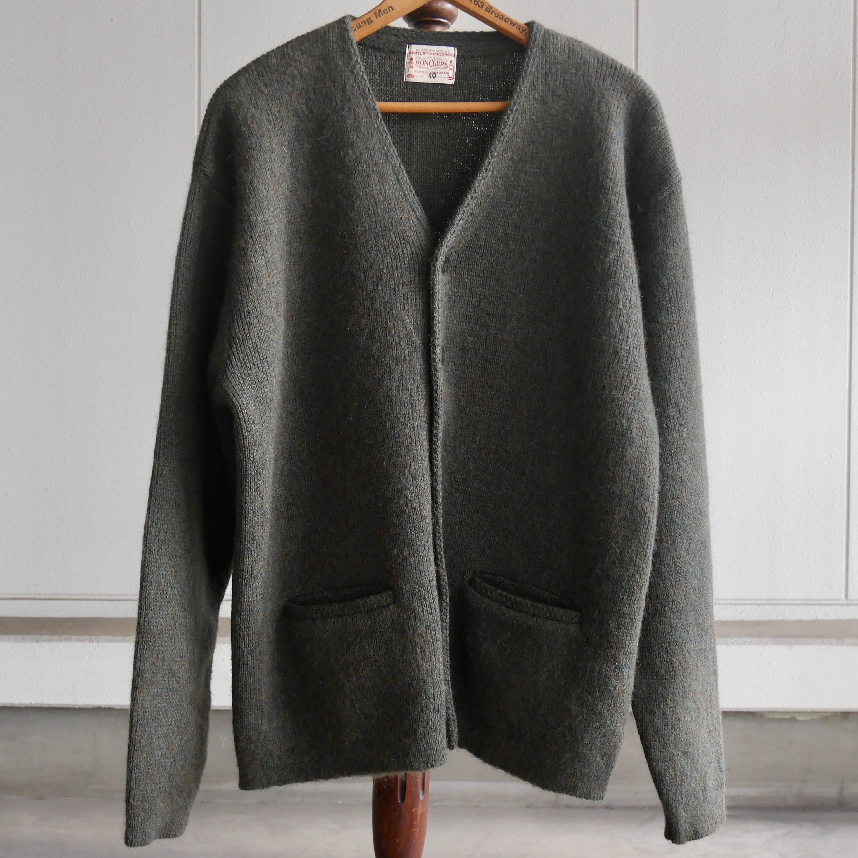 BONCOURA ALPACA MOHAIR CARDIGAN OLIVE   STRAYSHEEP ONLINE